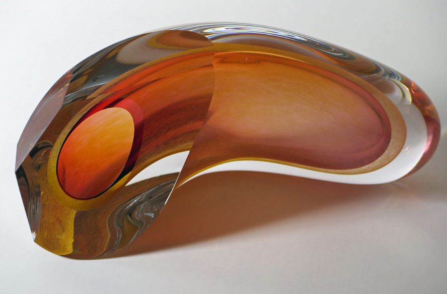 Rose Galaxy - glass sculpture